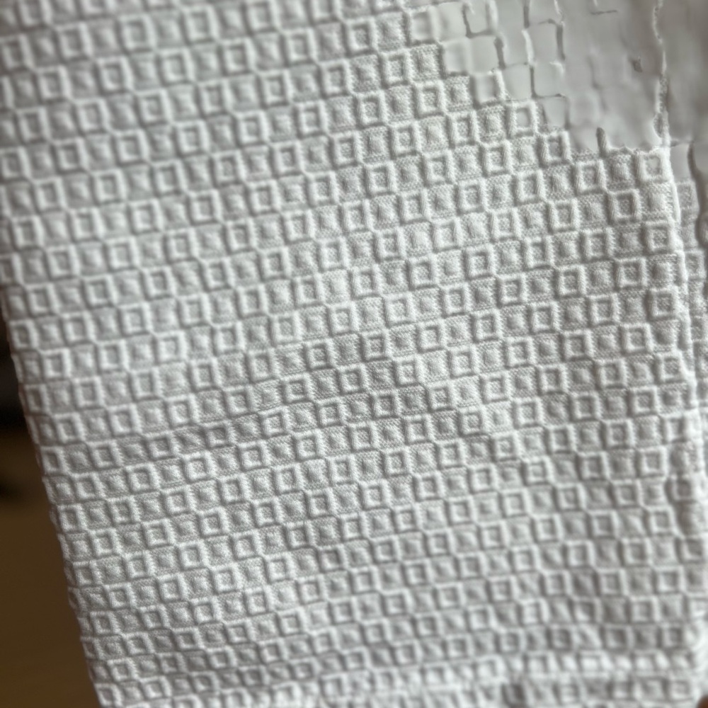 Hotel Collection Waffle - White Cotton Full/Queen Duvet with 2 pillow shams